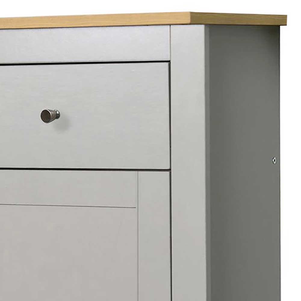 Dielen Kommode in Grau mit Eiche - Donia