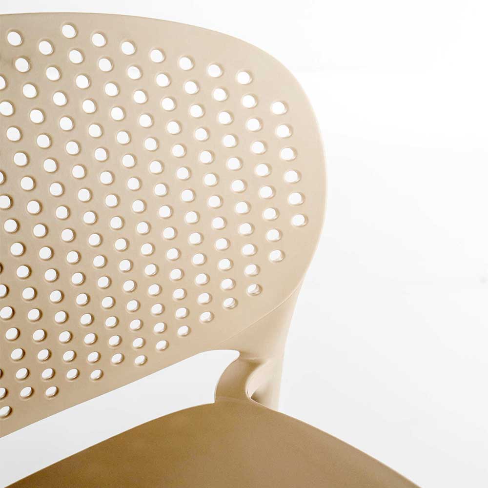 Design Barstühle in Beige aus Polypropylen - Cordona (2er Set)