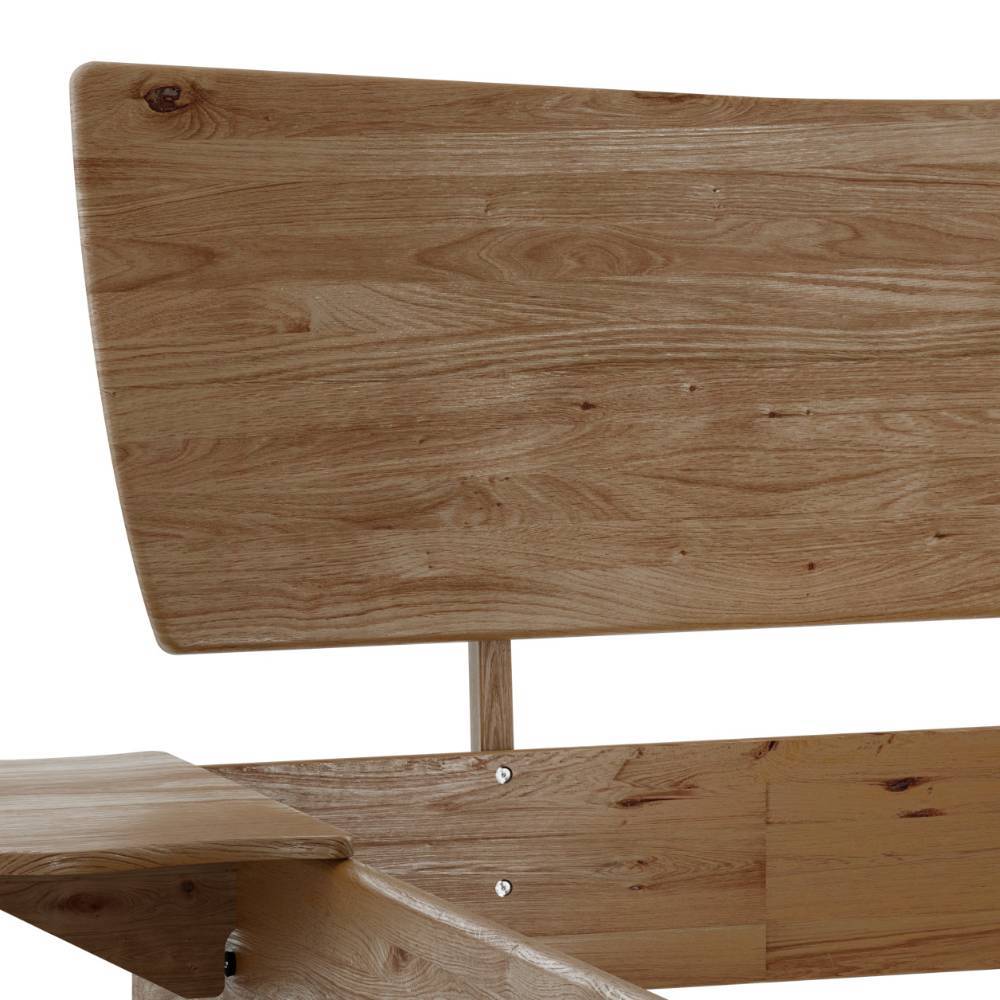 Stauraumbett aus Wildeiche Massivholz - Plural