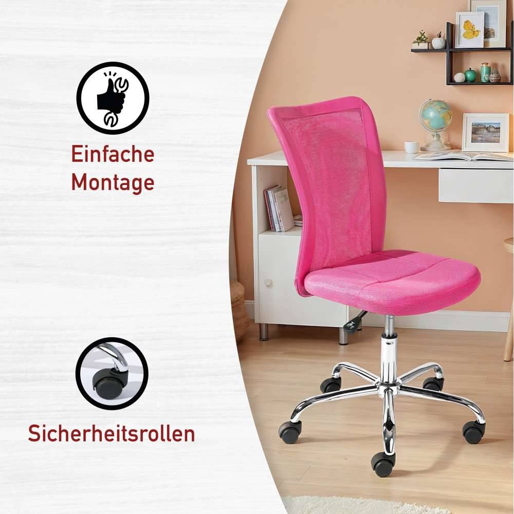 Büro Drehstuhl aus Mesh & Kunstleder - Adlona