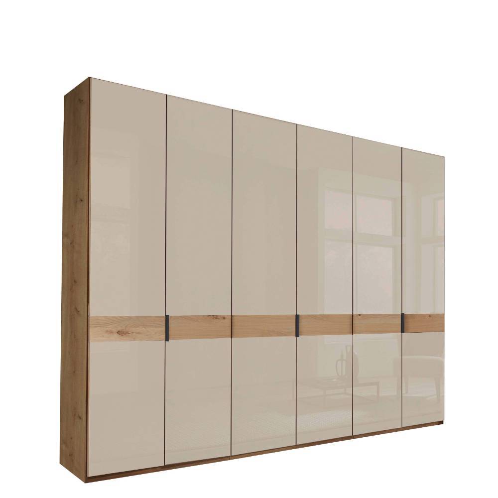 6-türiger Kleiderschrank mit Glasfront - Nikoba