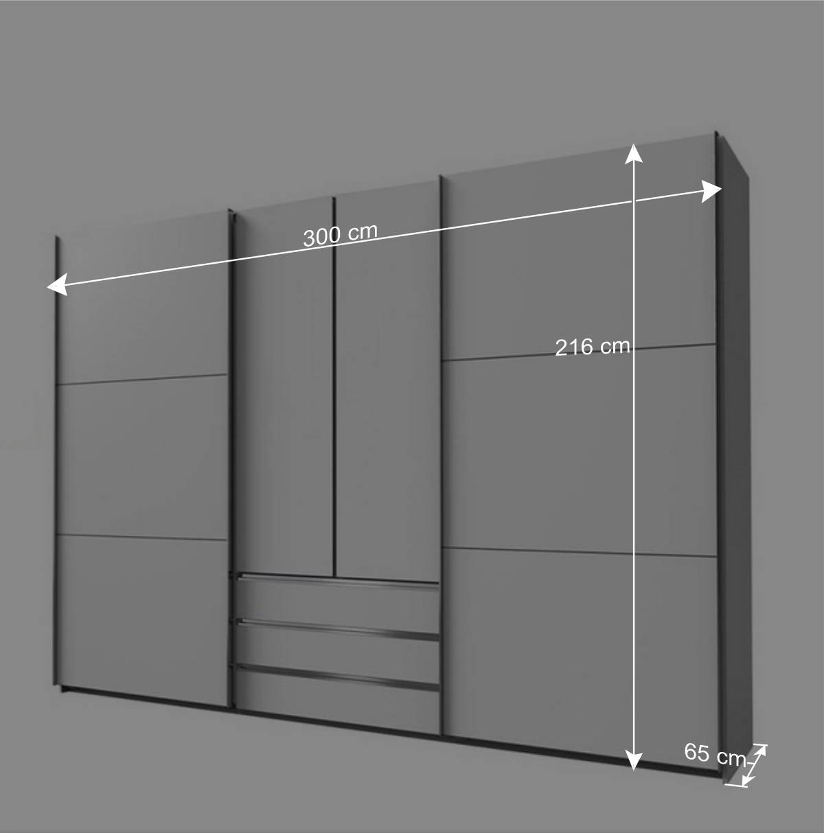 Weißer Schlafzimmerschrank in modernem Design - Gastruna