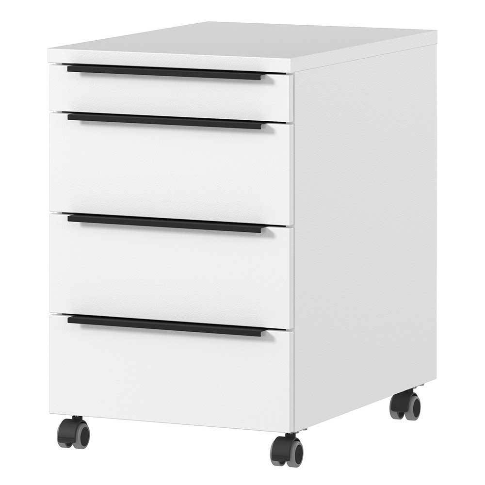 Elektro-Schreibtisch Möbel Set in Weiß - Sparkle (dreiteilig)