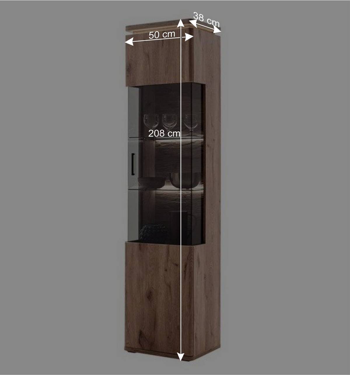 Wohnzimmervitrine mit Licht LED - Bekunion