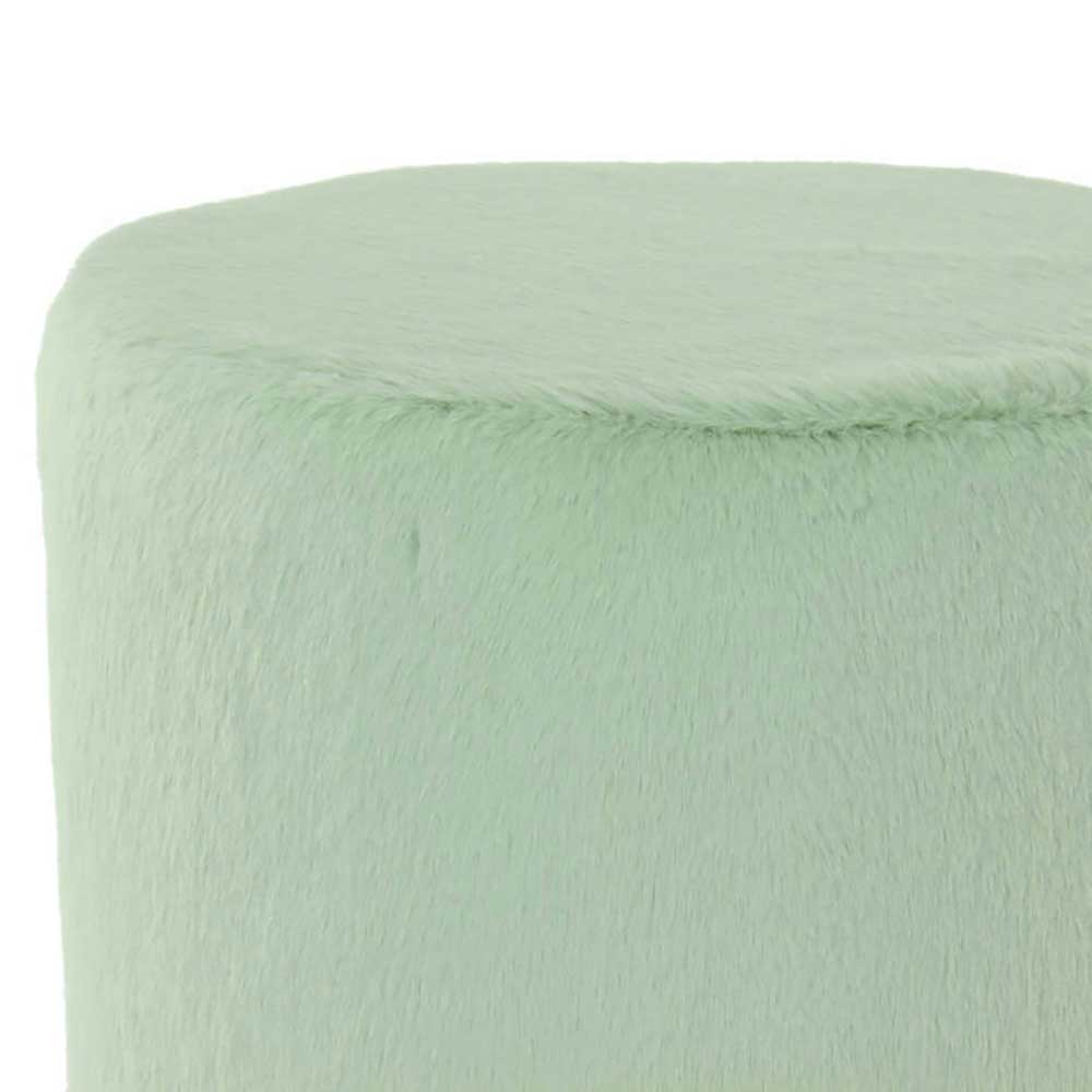 Polsterhocker in Mintgrün mit Gold - Candura