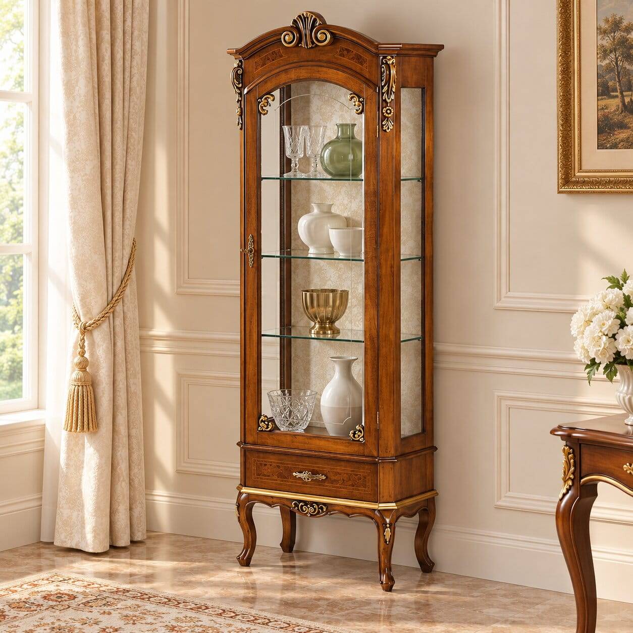 68x204x41 Vitrine im Italienischem Stil - Leonid
