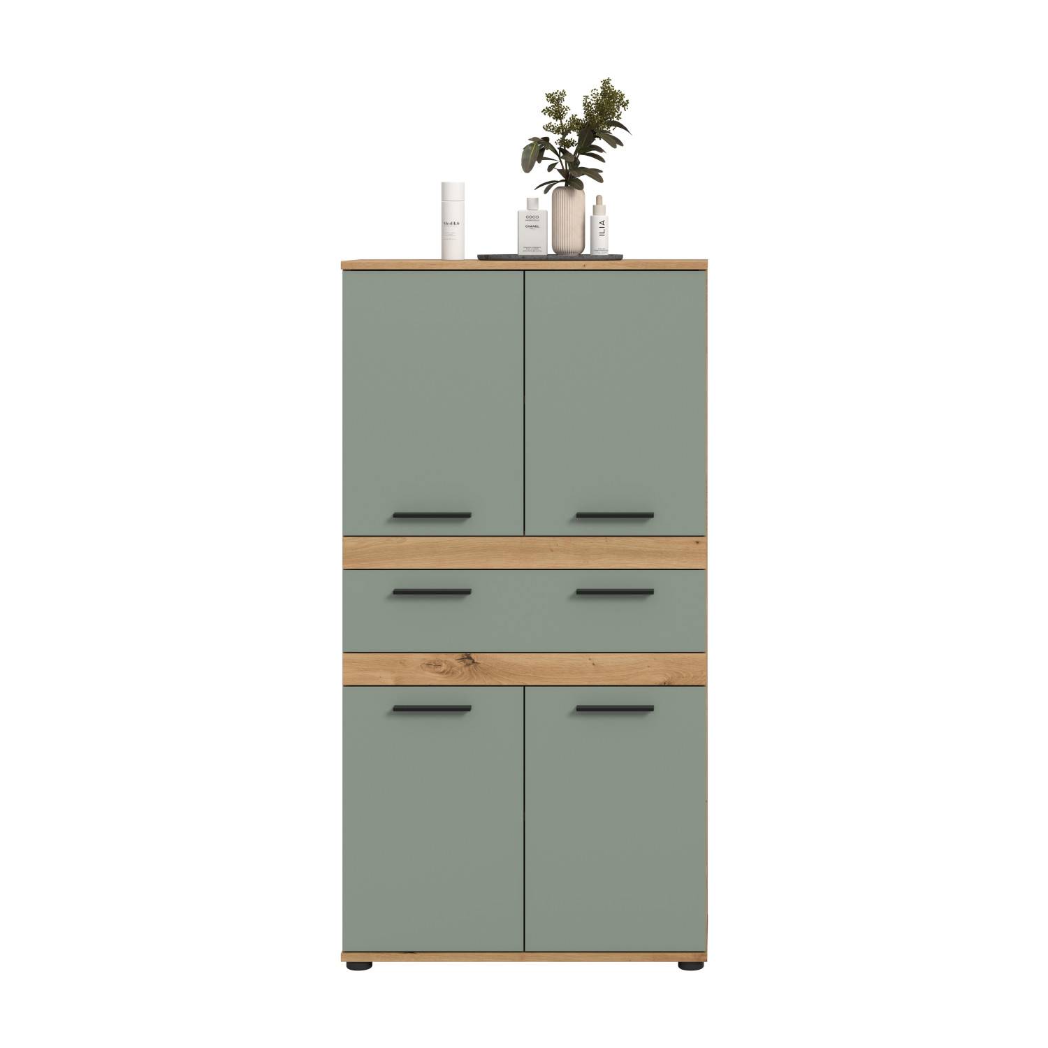 Badschrank in rustikalem Holzdekor - Luzanos III