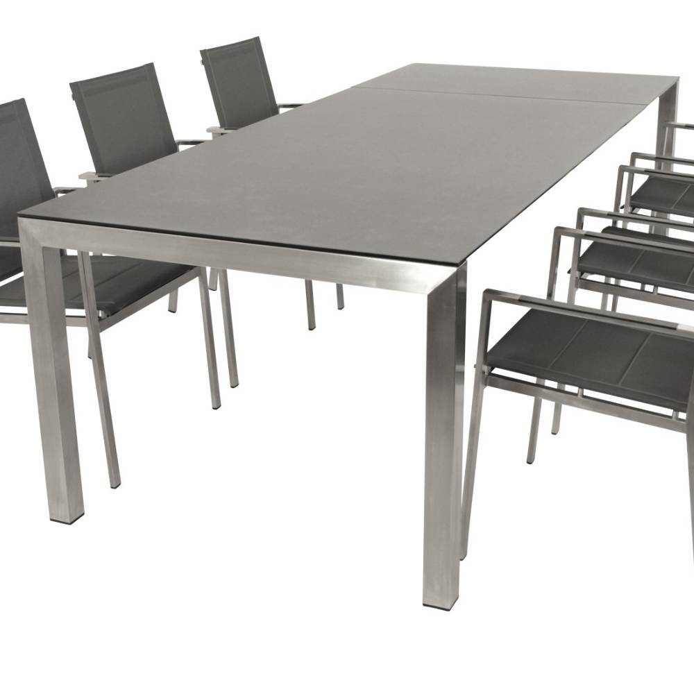 Garten-Esstischgruppe in modernem Design - Regine (siebenteilig)