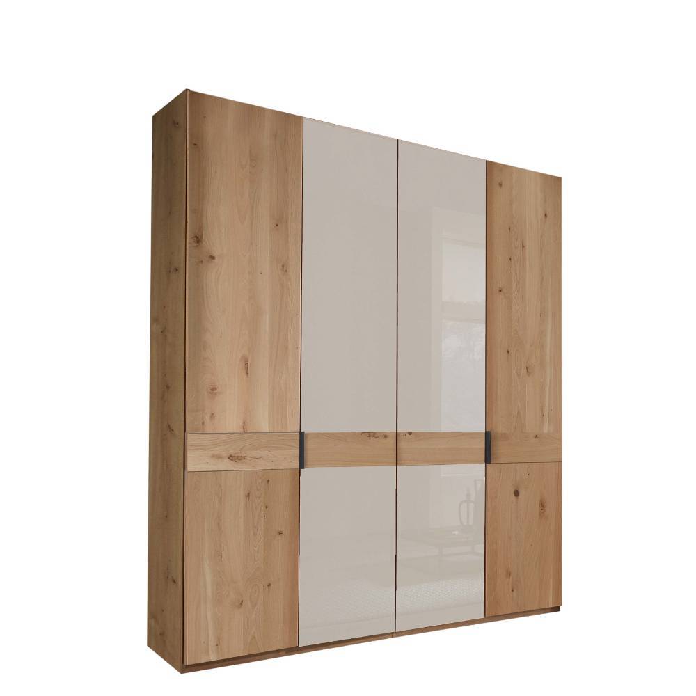 4-türiger Kleiderschrank in Eiche Bianco - Nikoba