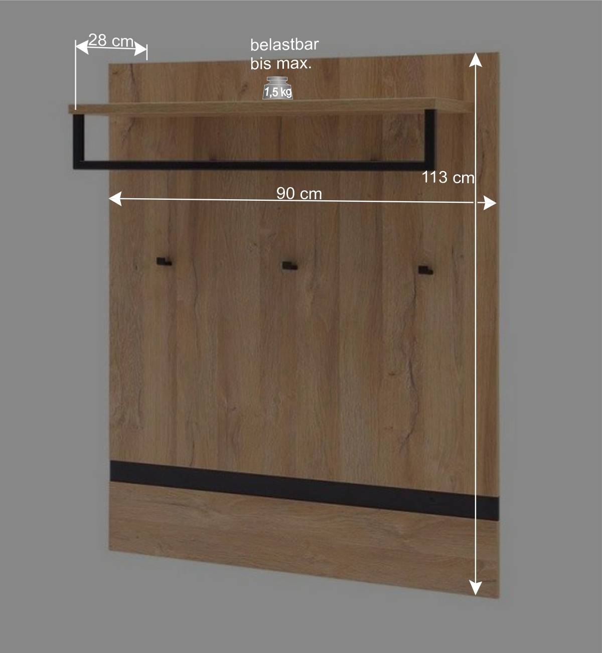Loft Möbel für Flur im Set - Truvisas (fünfteilig)