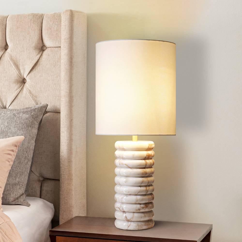 Tischlampe mit Marmorsockel - Leony
