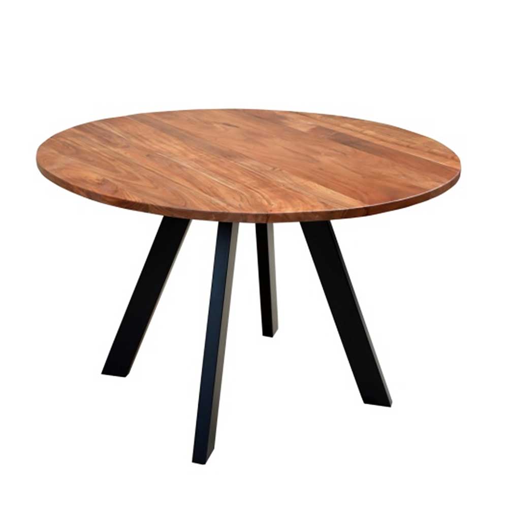 Esszimmertisch mit runder Holzplatte - Snacky