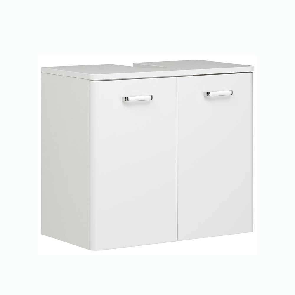 Weißes Bad-Waschtisch Set 60 cm breit - Yennja (zweiteilig)