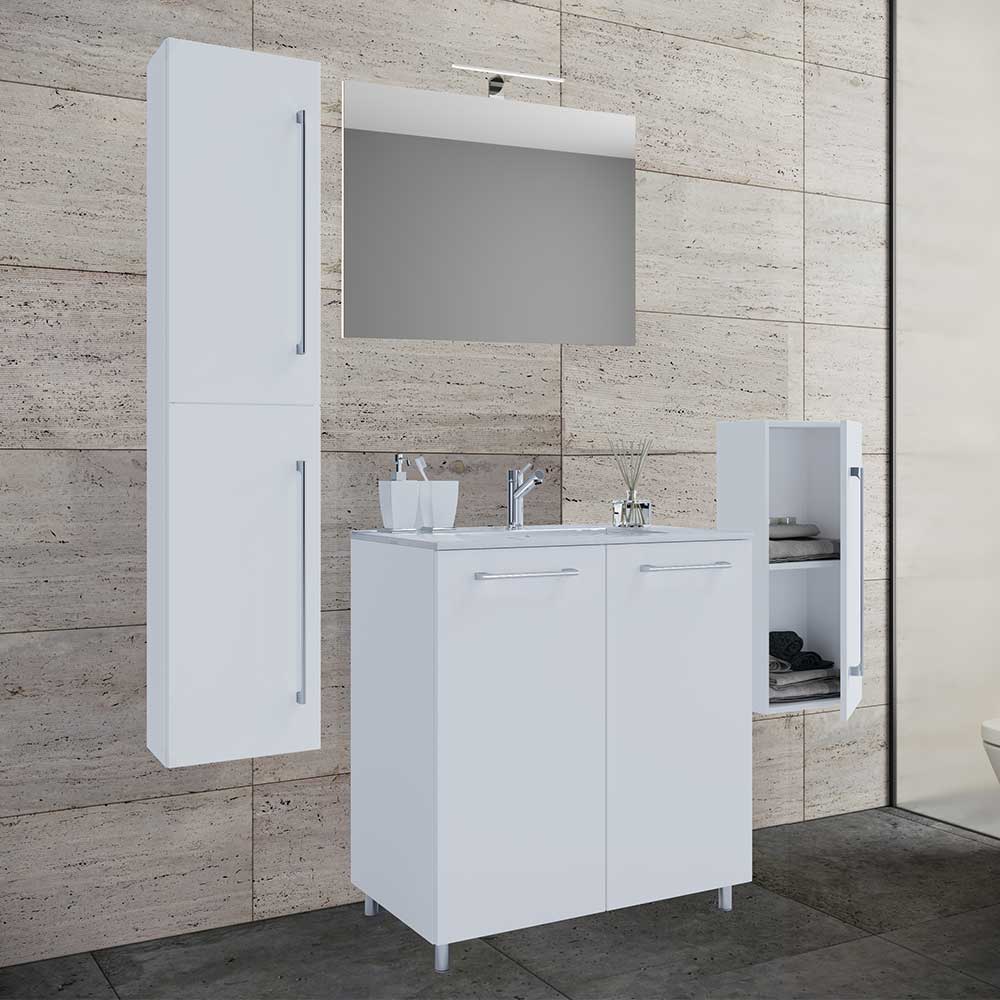 Weißes Badezimmermöbel-Set modern - Ipsum (vierteilig)