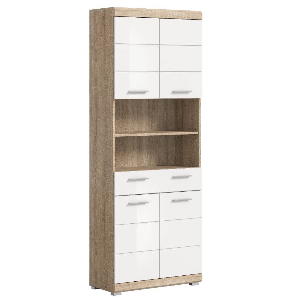 Breiter Bad-Hochschrank in Weiß - Calbanyara