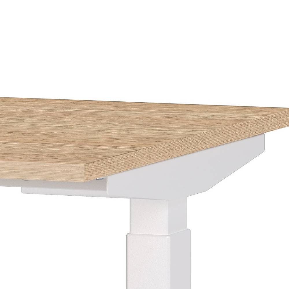 Officetisch in Weiß und Eiche - Laila