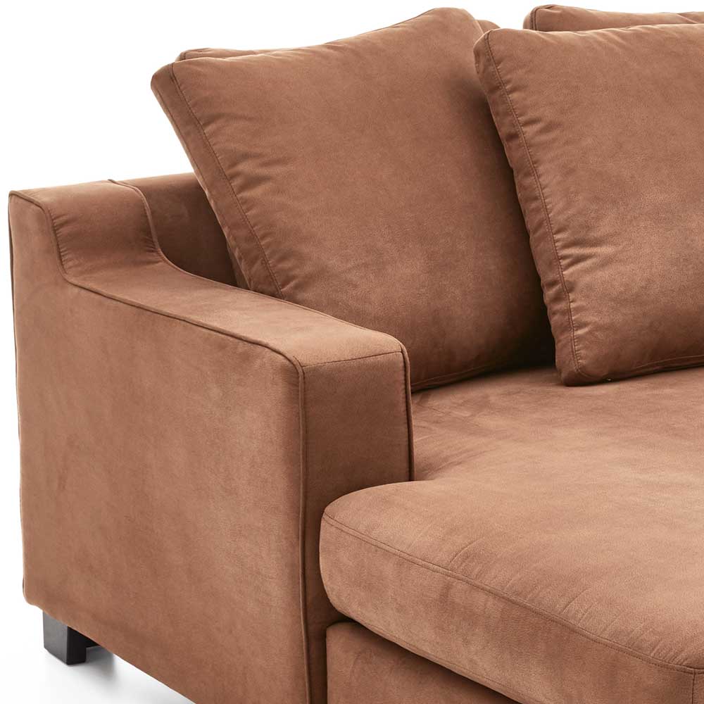 XXL Couch in Braun Microfaser - Malentra