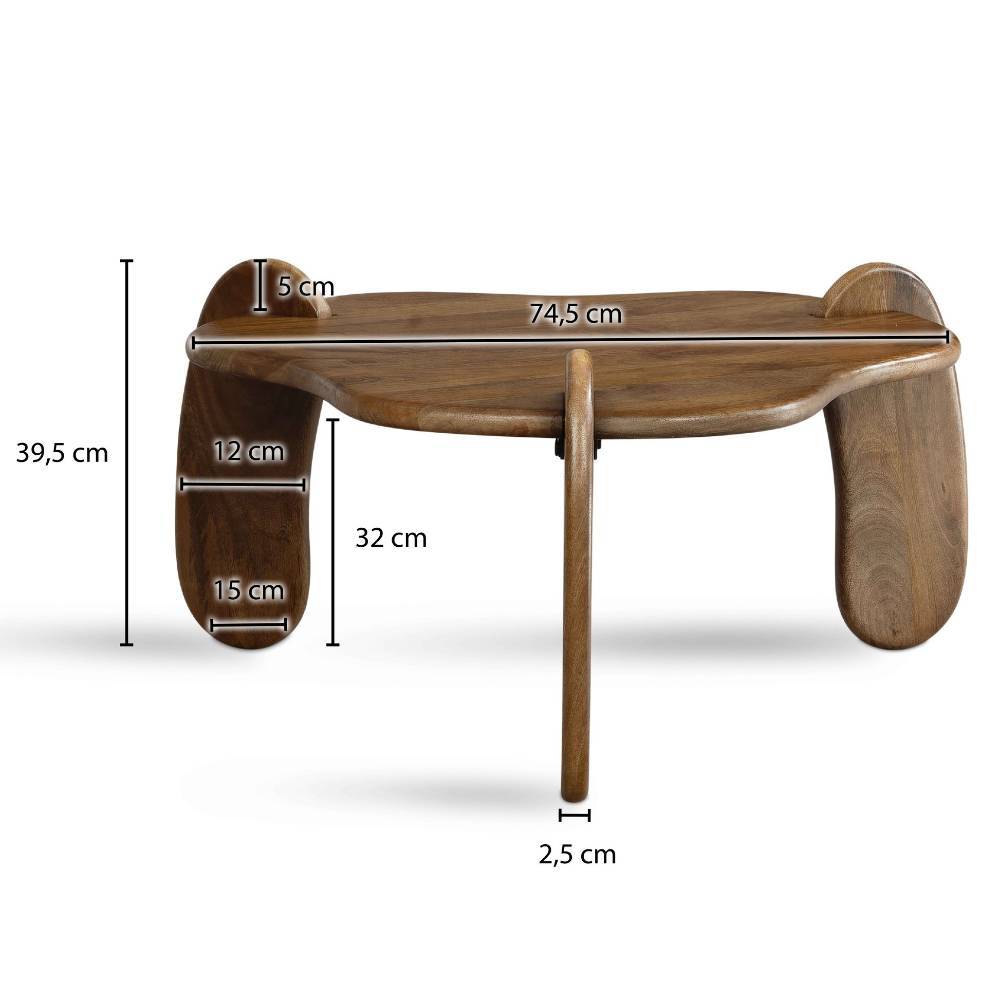 Design Couchtisch in Walnussbraun - Garisa