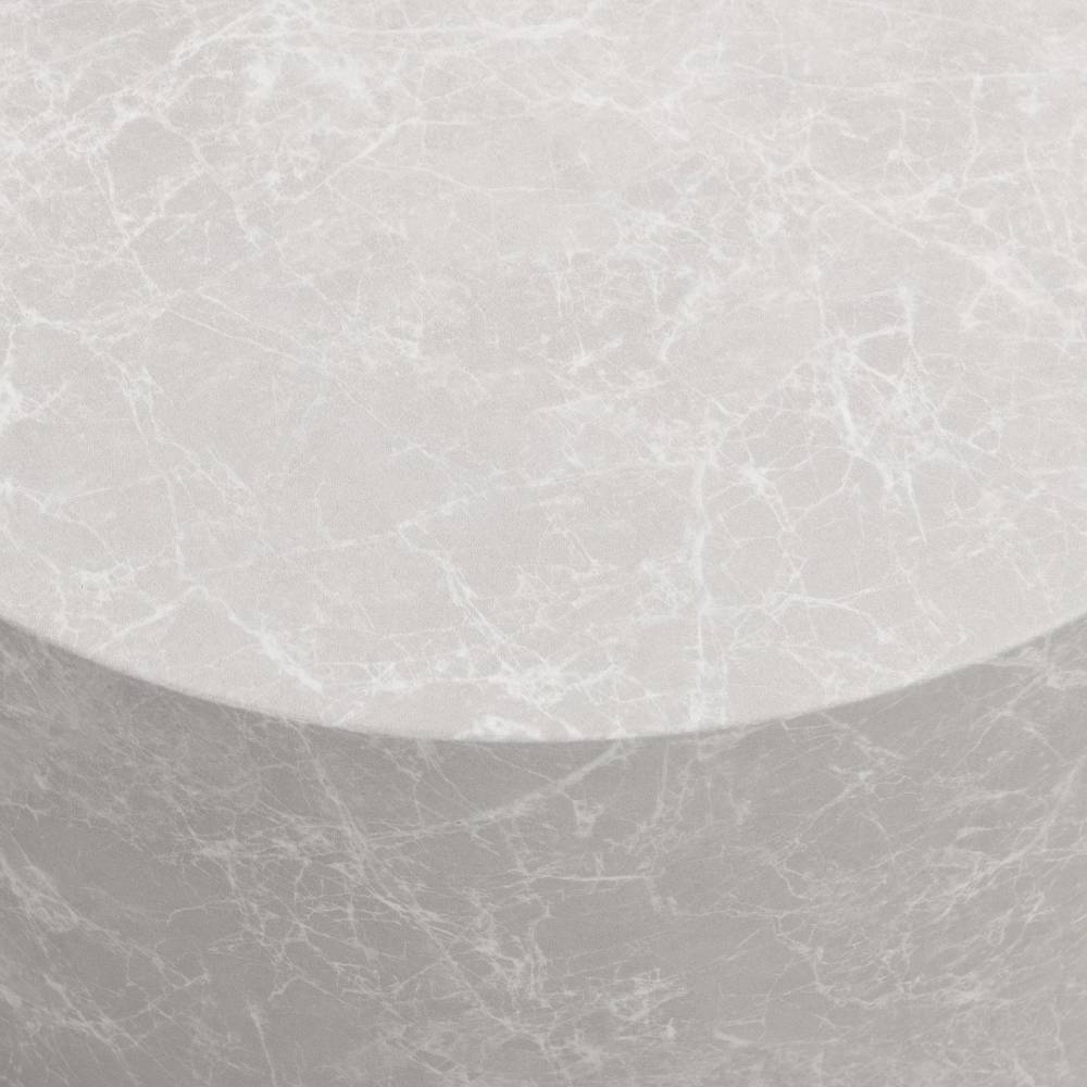 Steinoptik Couchtisch in Zylinderform - Hanno