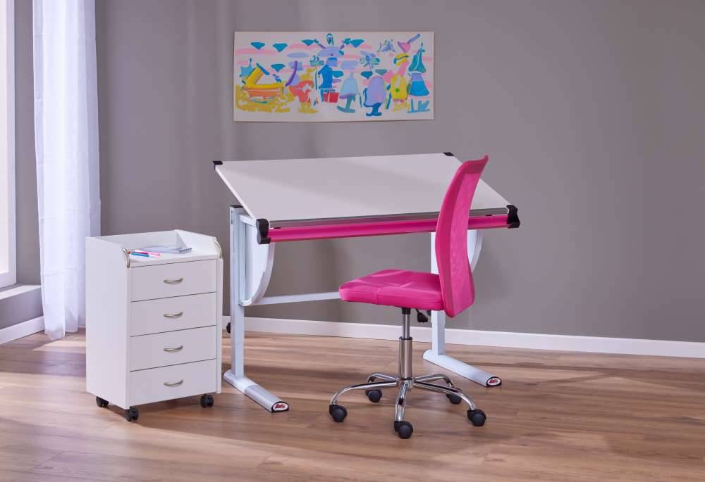 Büro Drehstuhl aus Mesh & Kunstleder - Adlona