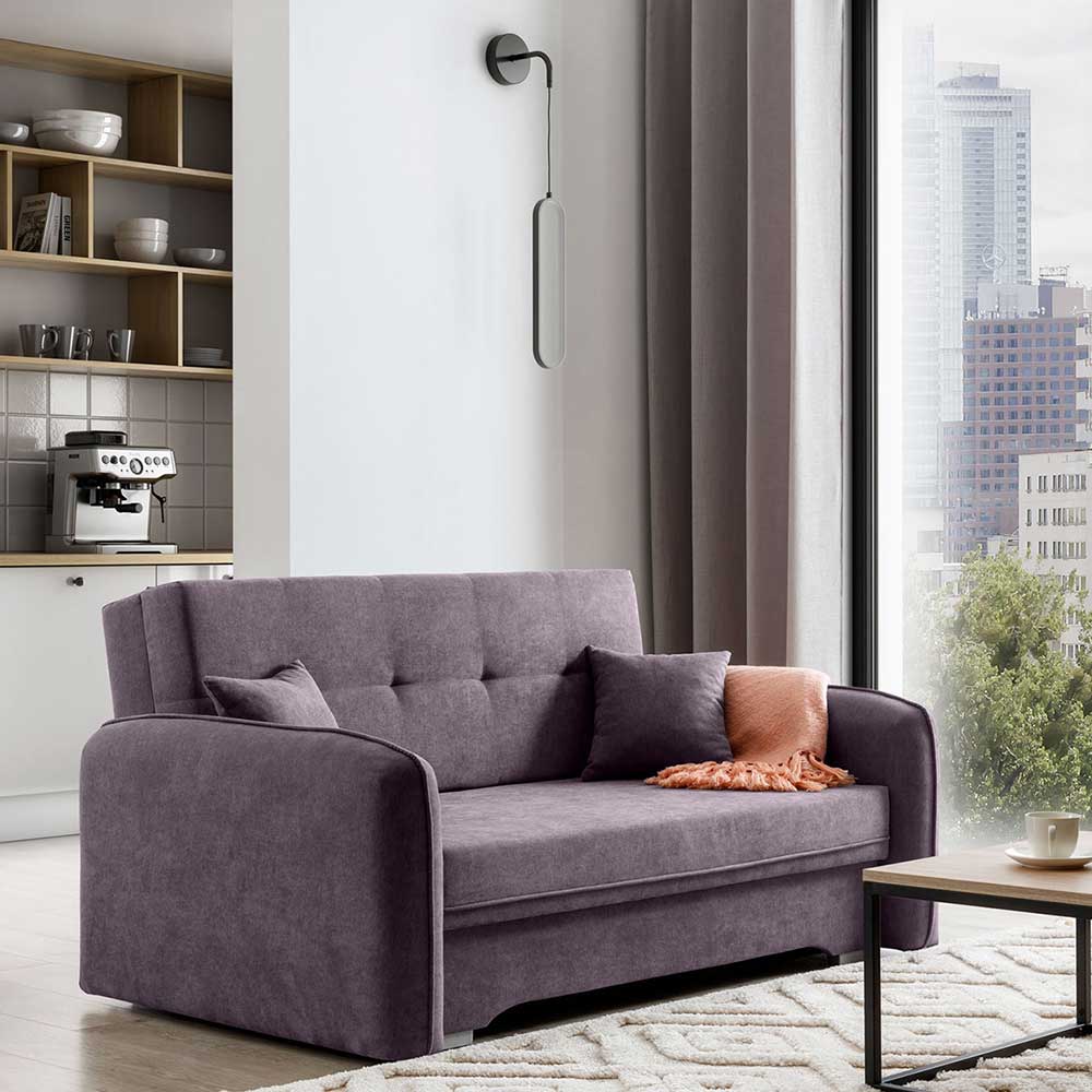 Velours Couch in Mauve mit Federkern - Speccia