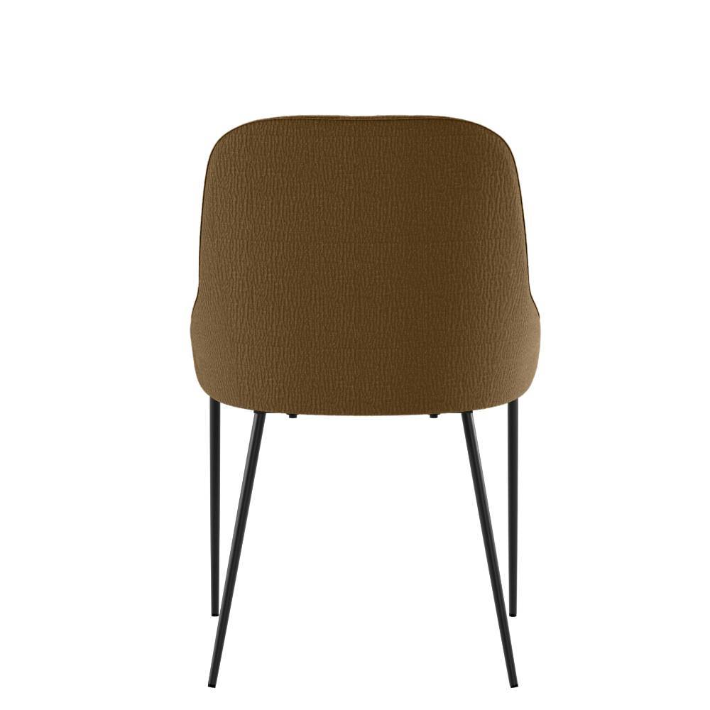 Polsterstühle in Braun und Schwarz - Francess (4er Set)