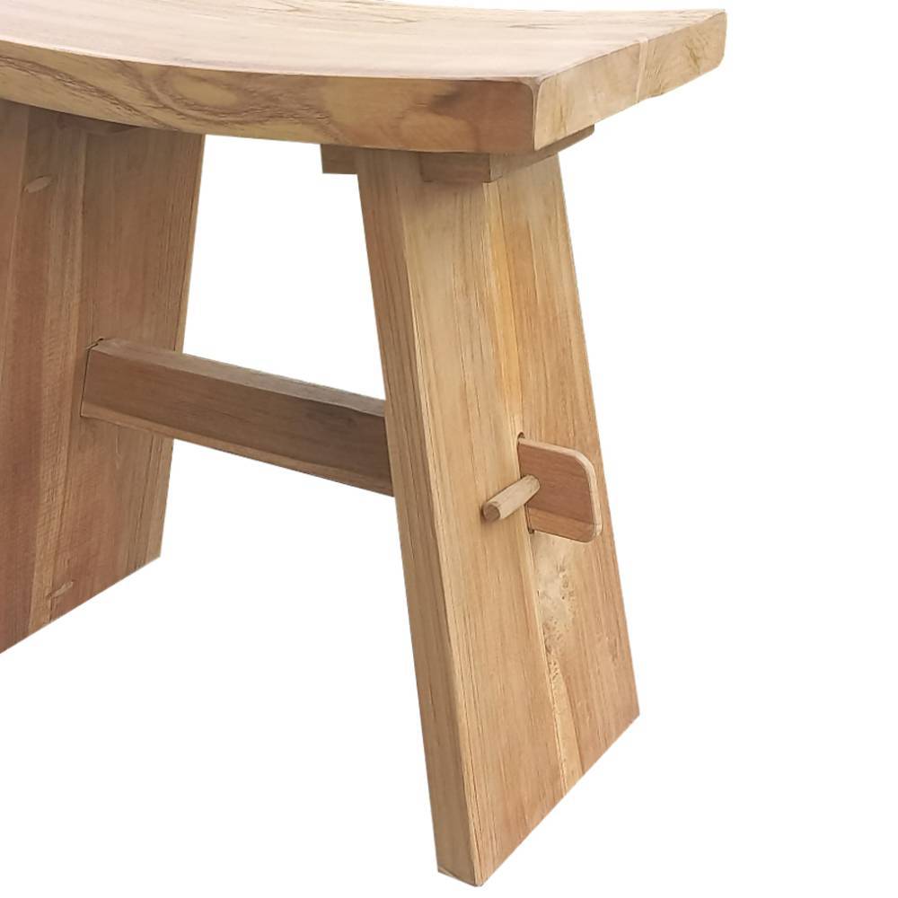 Japandi Holzhocker für Drinnen und Draußen - Ruamantico