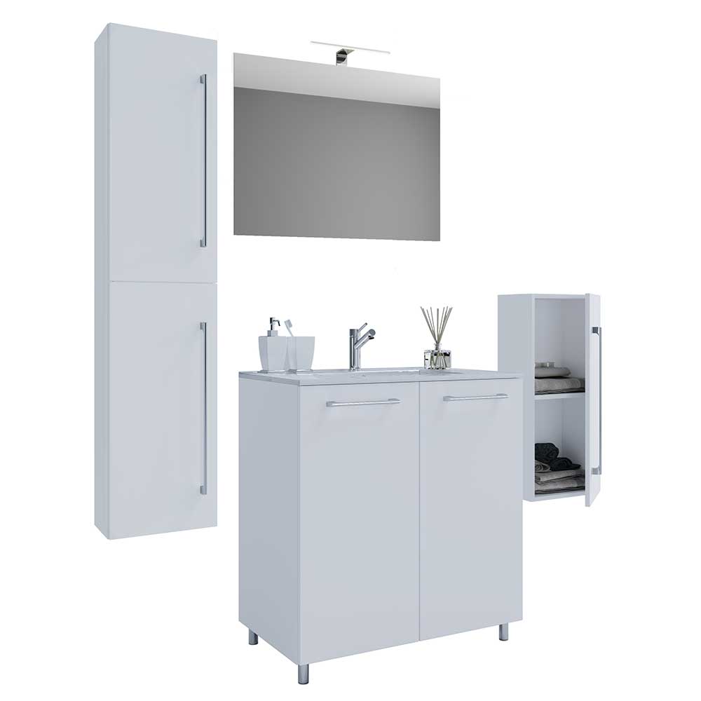 Weißes Badezimmermöbel-Set modern - Ipsum (vierteilig)