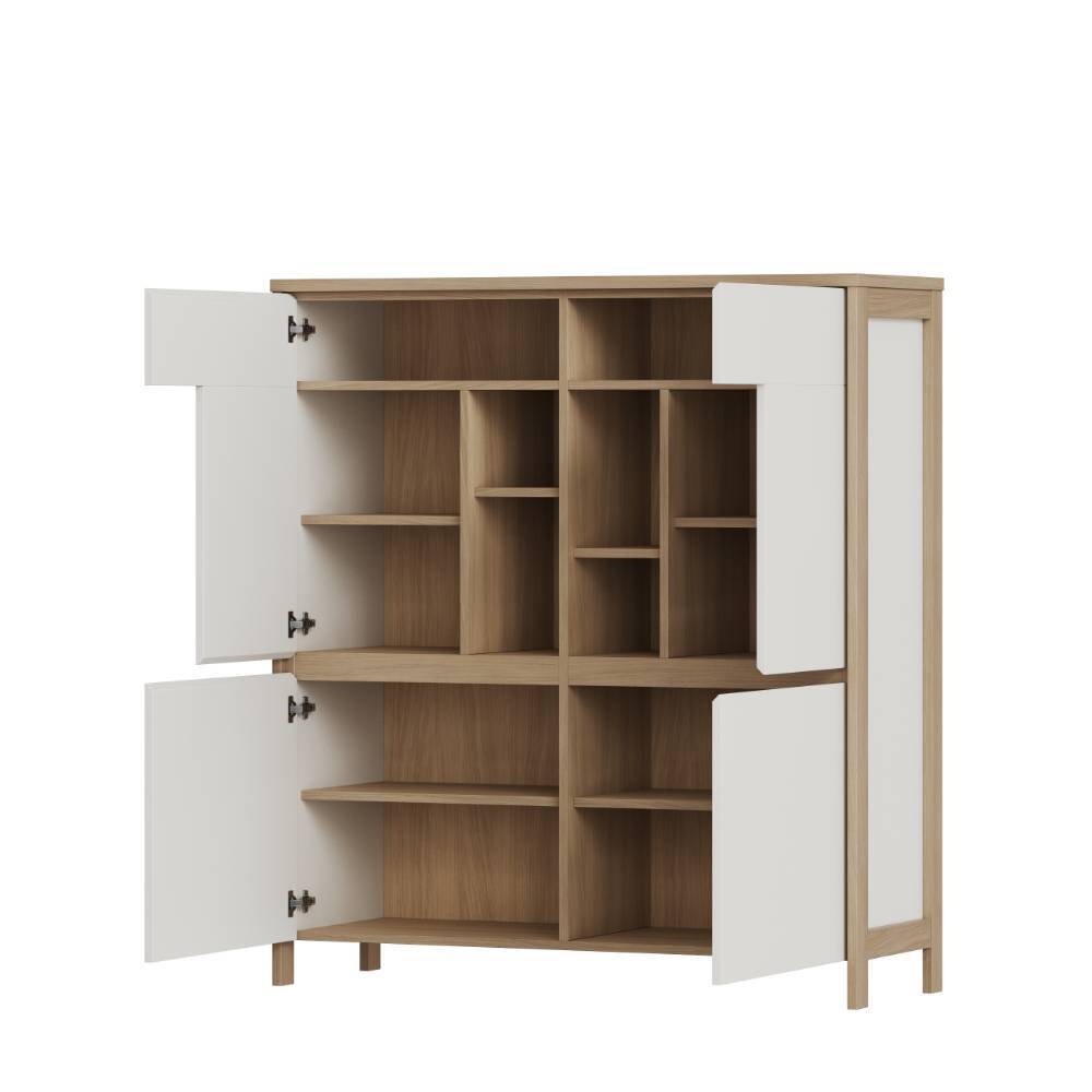 Schreibtisch und Highboard Set - Ovidio (zweiteilig)