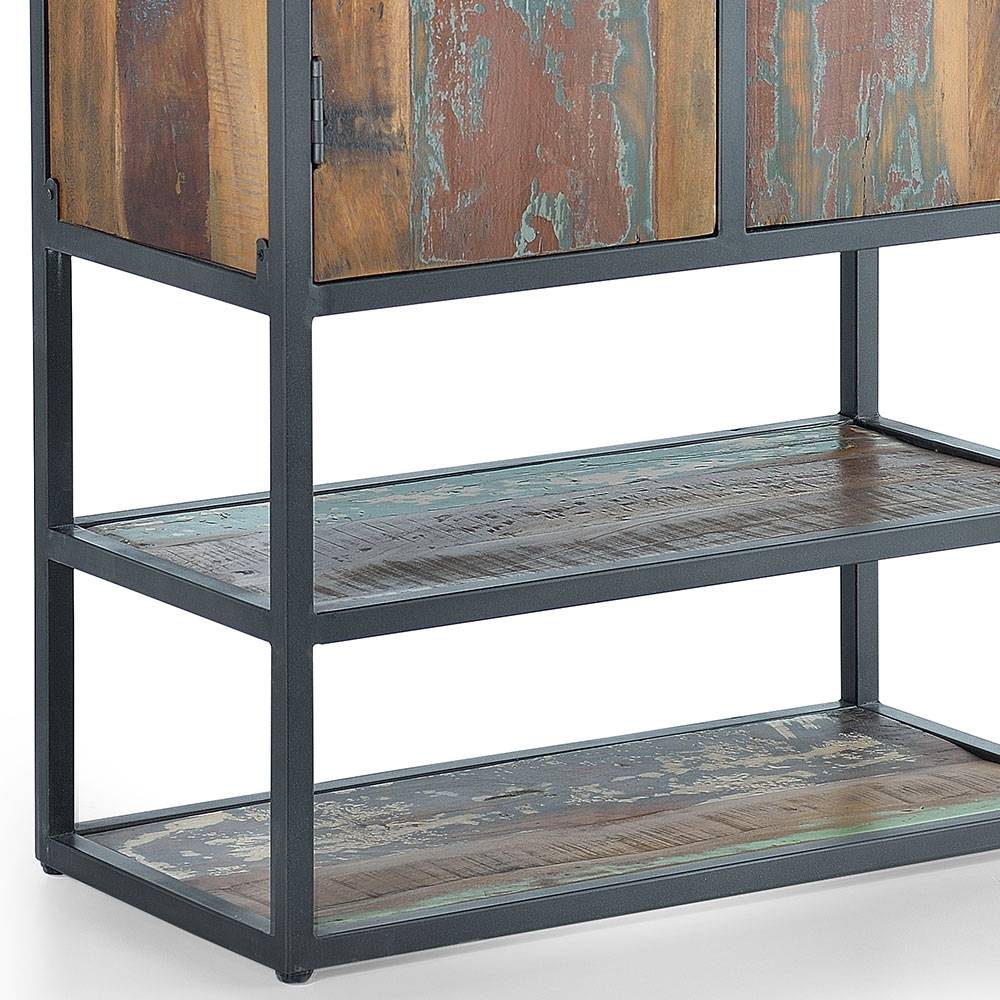 Schrank aus Recyclingholz mit Lackresten - Miriam