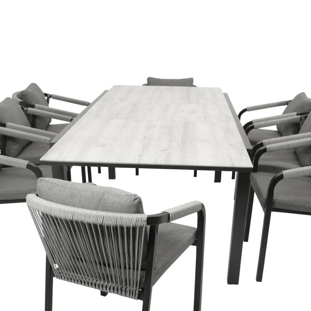 Outdoor-Tischsessl und Tisch Set - Jennassa (neunteilig)