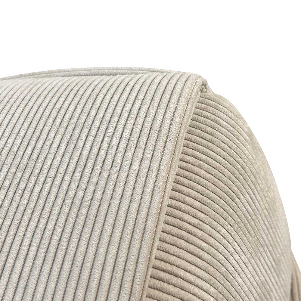 Hocker Pouf in Beige Cordbezug - Salvita III