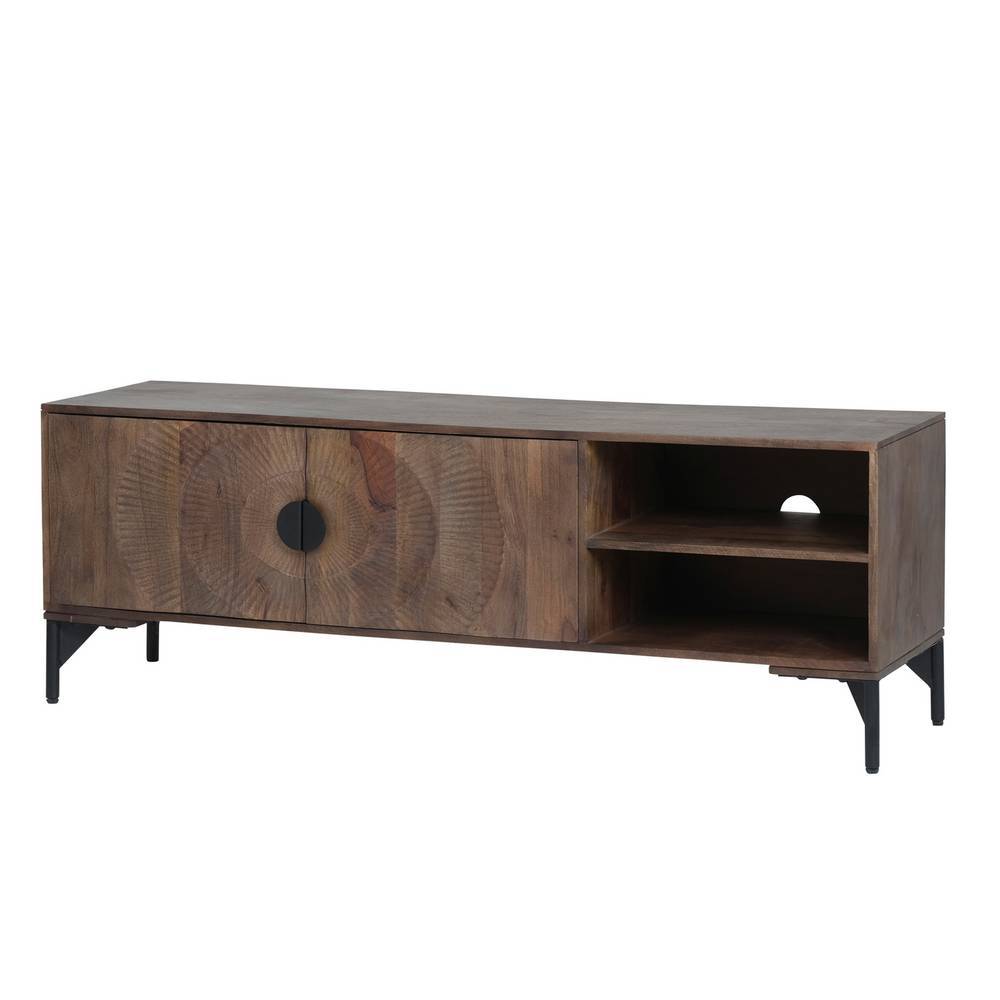 TV-Board aus Mangoholz in Walnussbraun - Epos