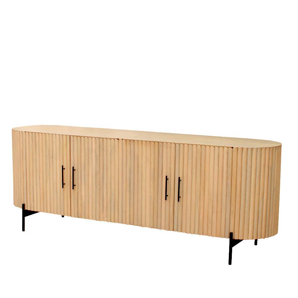 Mangoholz Sideboard in Lamellenoptik - Dorian