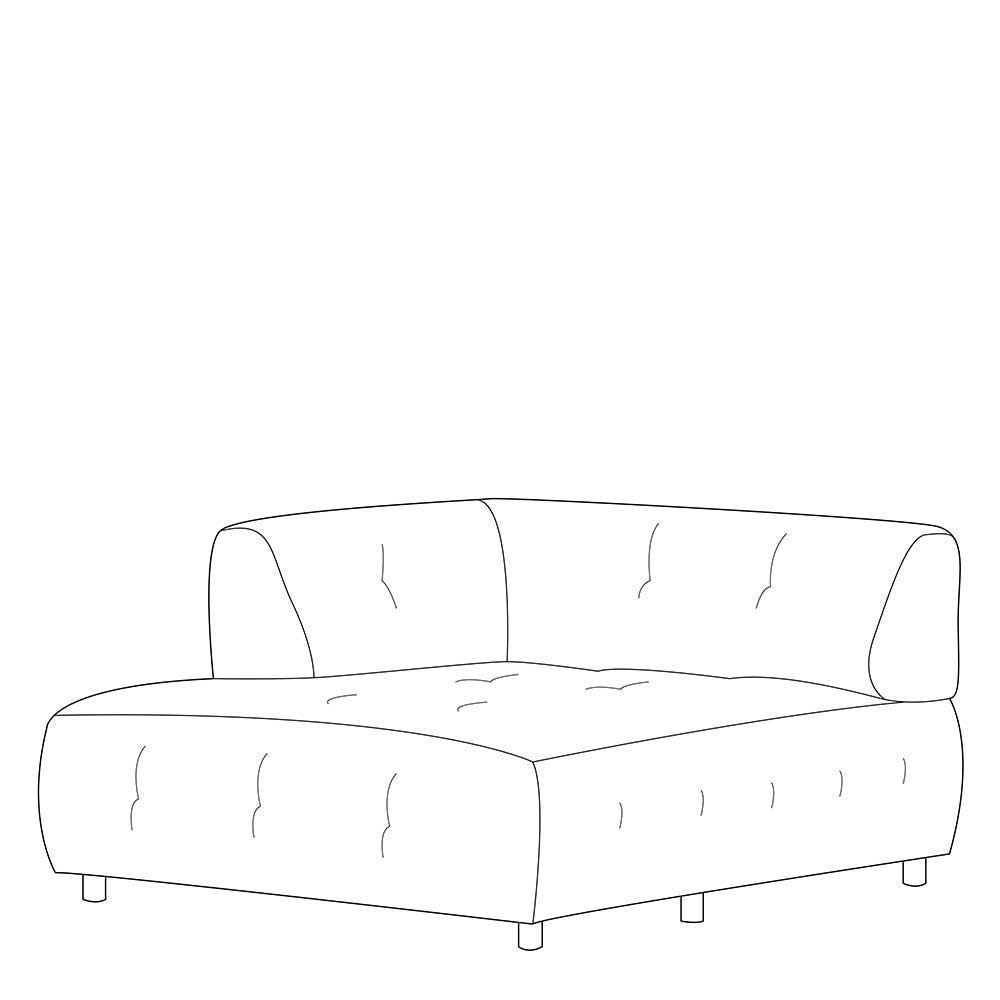Couchmodul Ecke aus Cord Graugrün - Andina