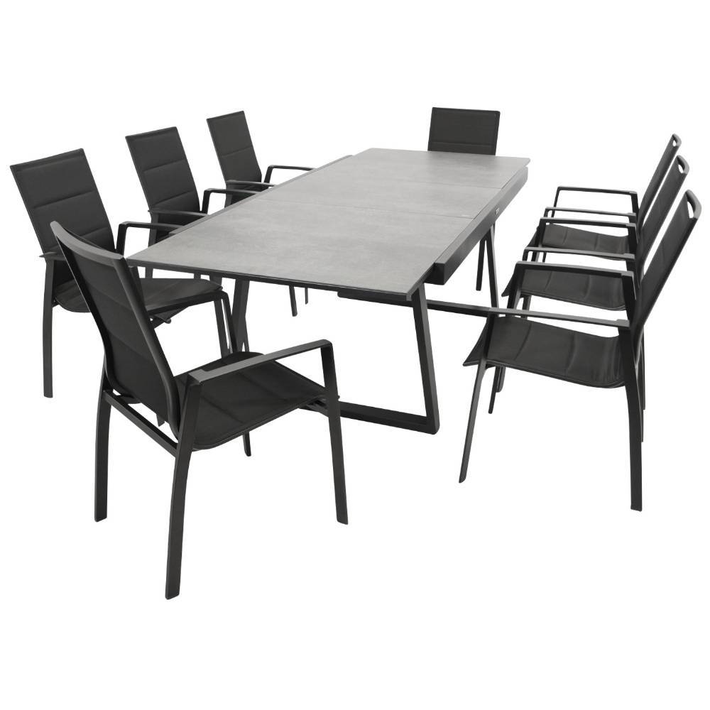 Garten-Esstisch-Gruppe modern - Charleen (neunteilig)