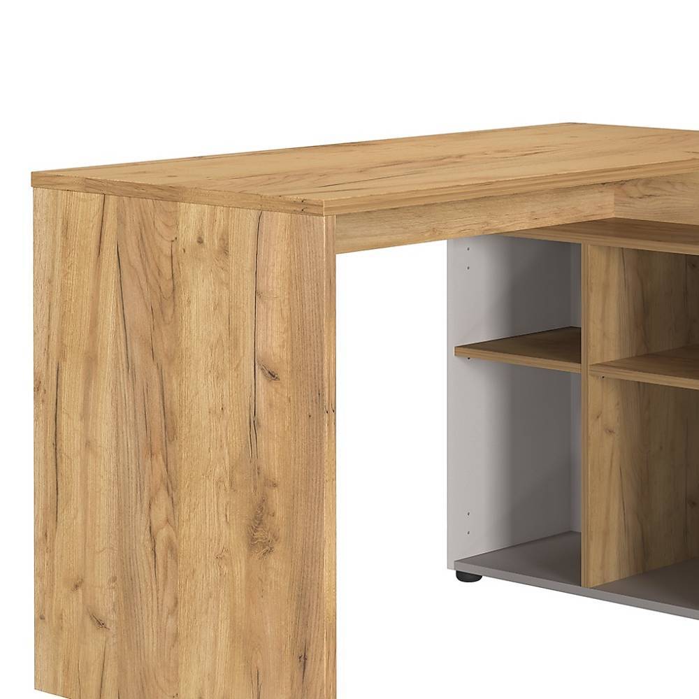 Büro Schreibtisch und Schrank Set - Chiron (dreiteilig)