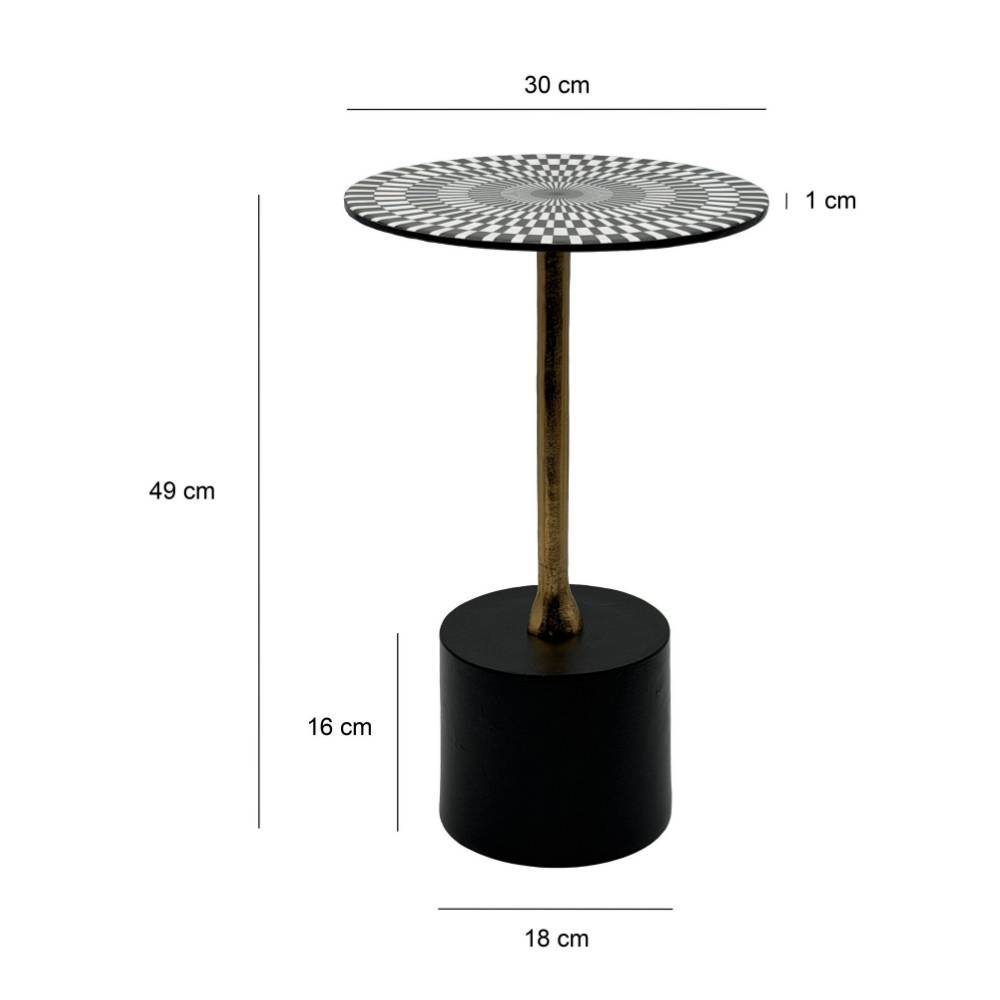 Design-Beistelltisch mit Schachbrettmuster - Jaskin
