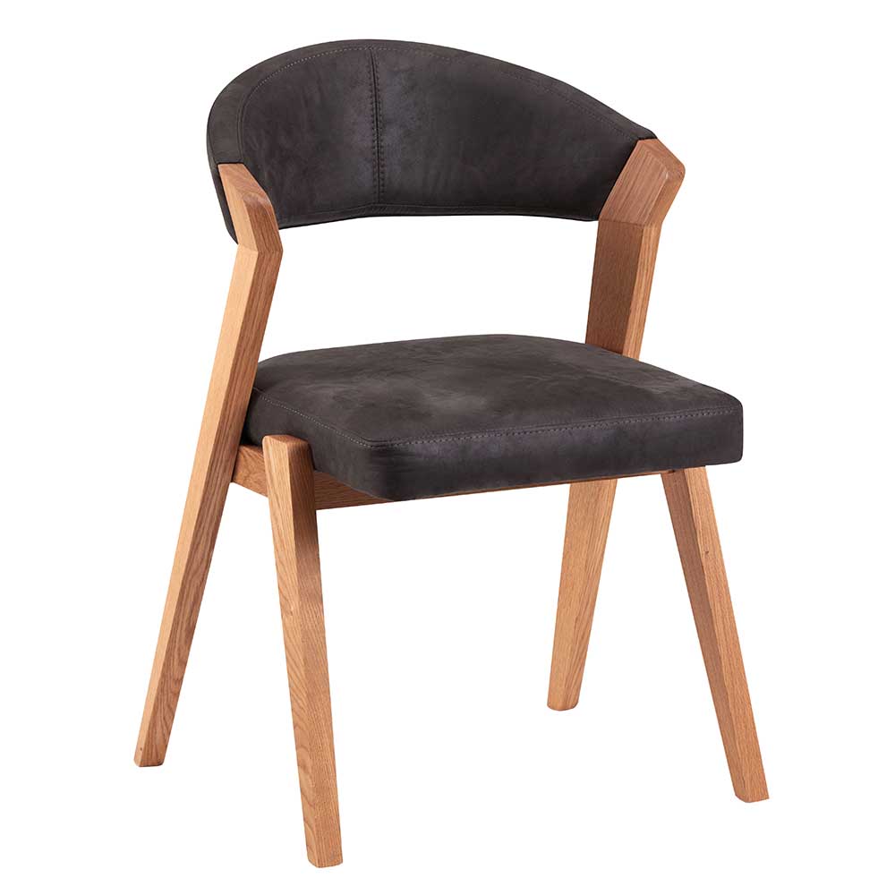 Retro Design Stuhl aus Wildeiche Massivholz - Ovenciana