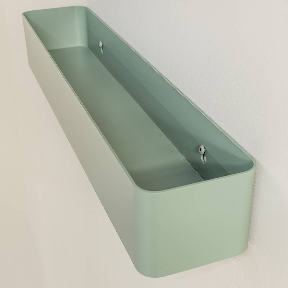 Badezimmer Regal in Graugrün Stahl - Atlanta