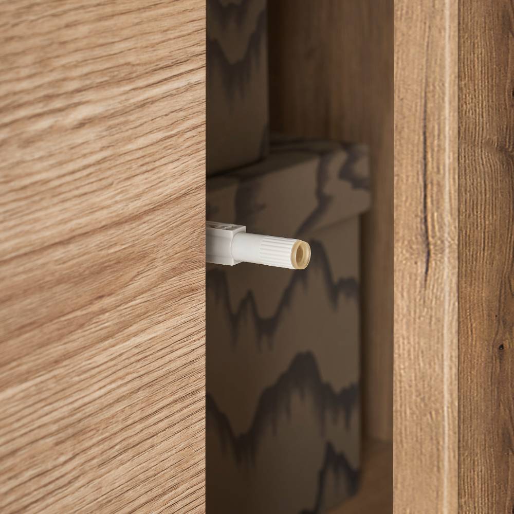 Highboard Vitrine in Eiche Dekor - Brocus