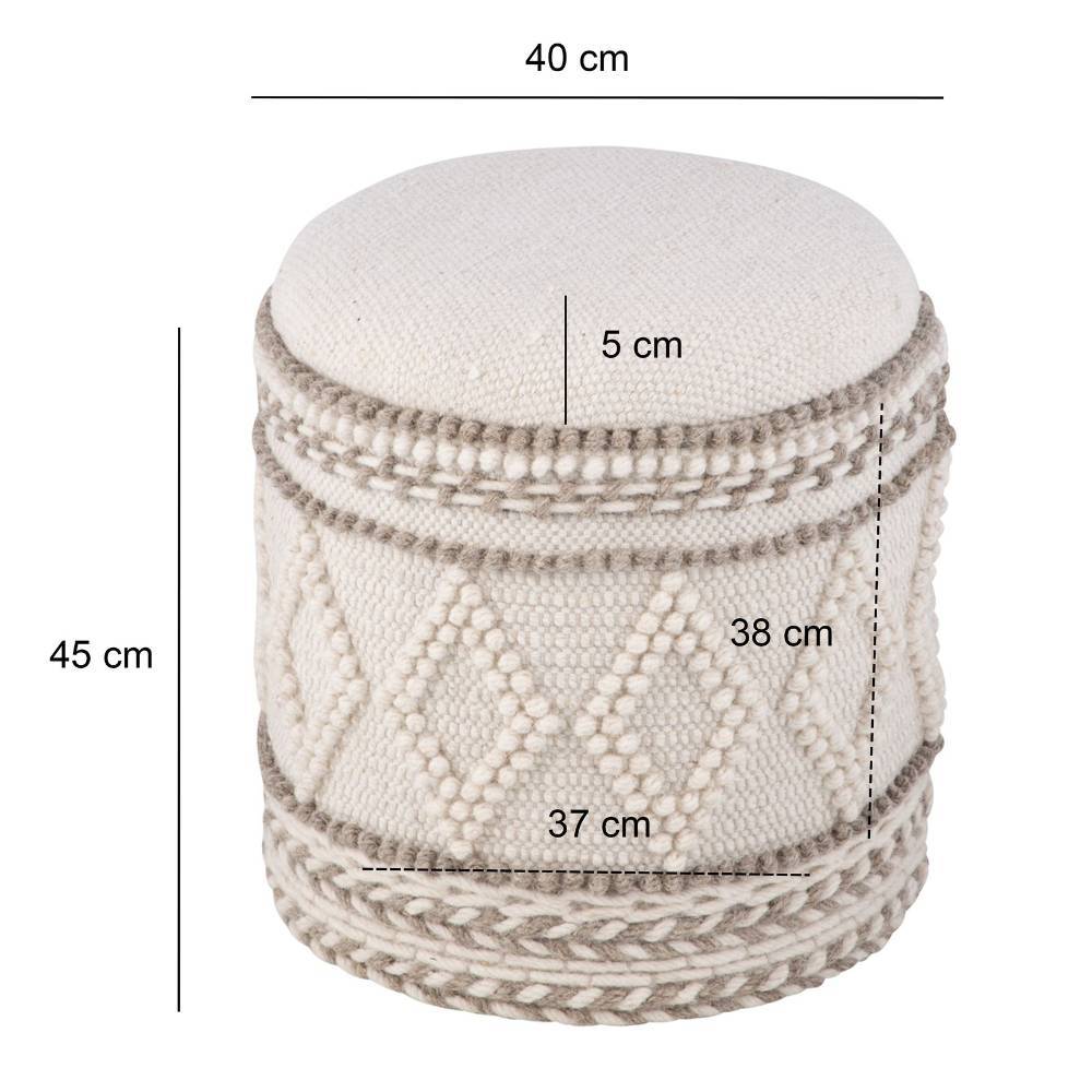 Boho Polsterhocker mit Stauraum - Ovalle