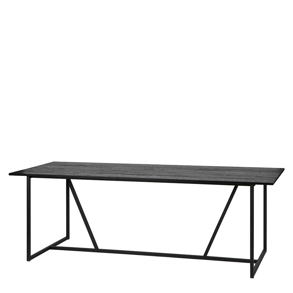 220x75x90 Design Tisch in Esche schwarz - Tivegus