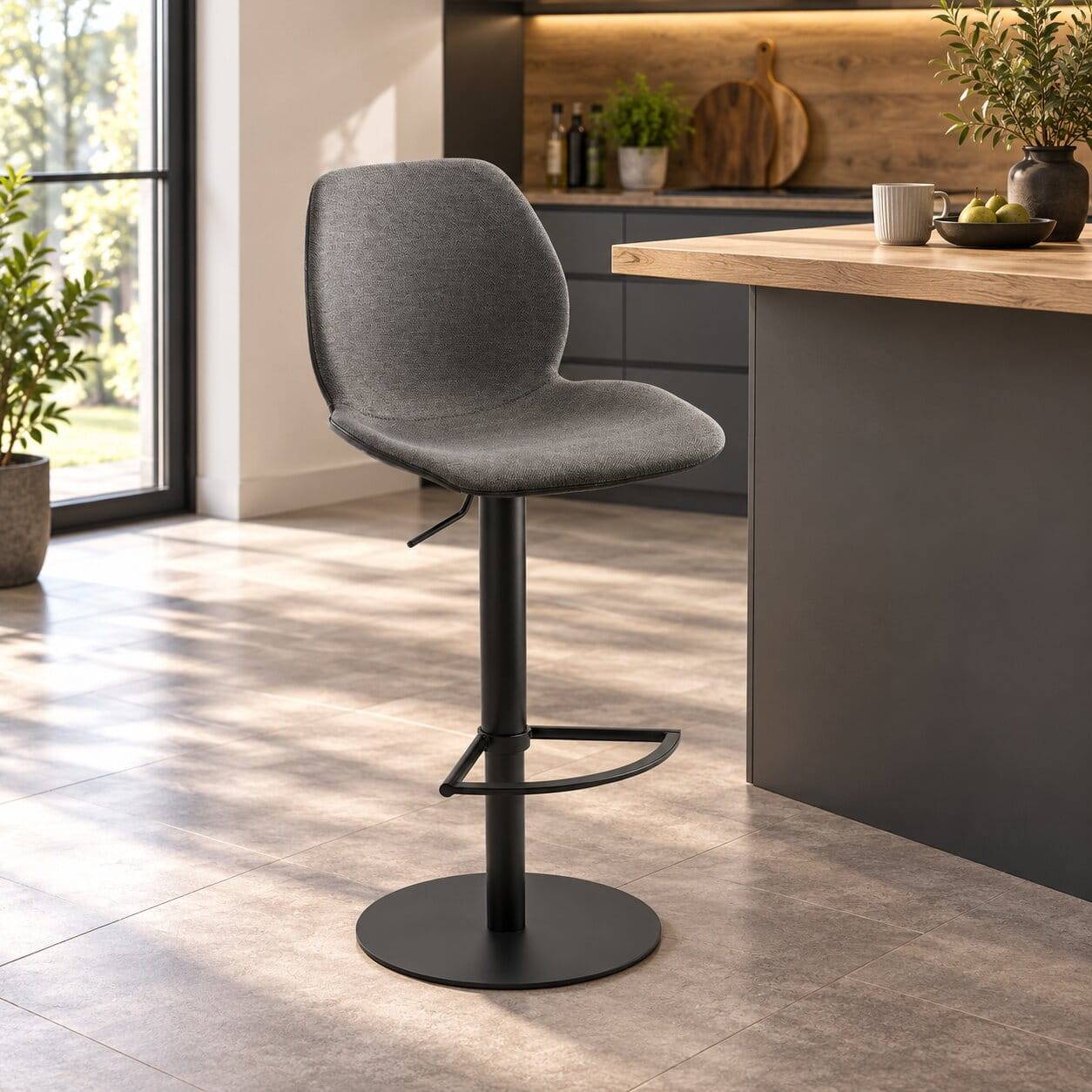 Barhocker mit Lehne in modernem Design - Aceh