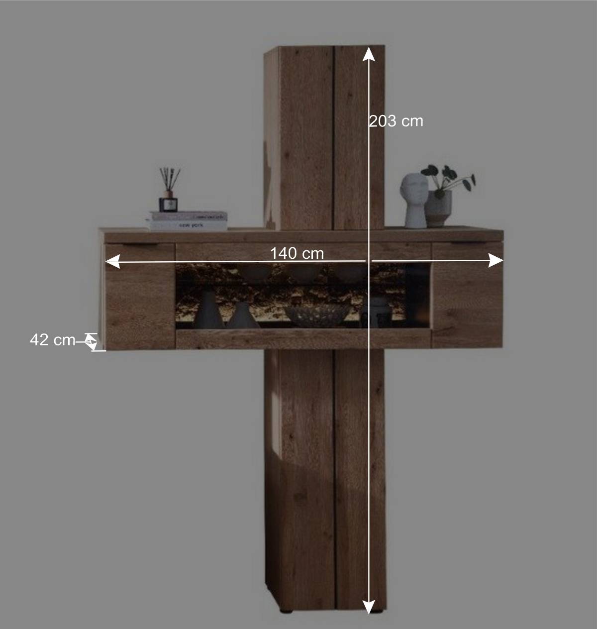Design Wohnzimmerwand Möbelset - Dritos (dreiteilig)