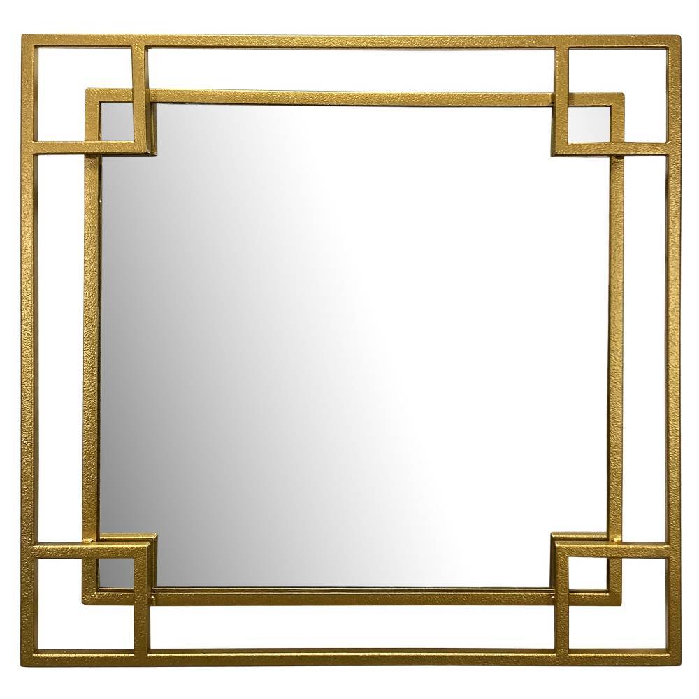 Wandspiegel mit Metallrahmen in Gold - Vulcanos