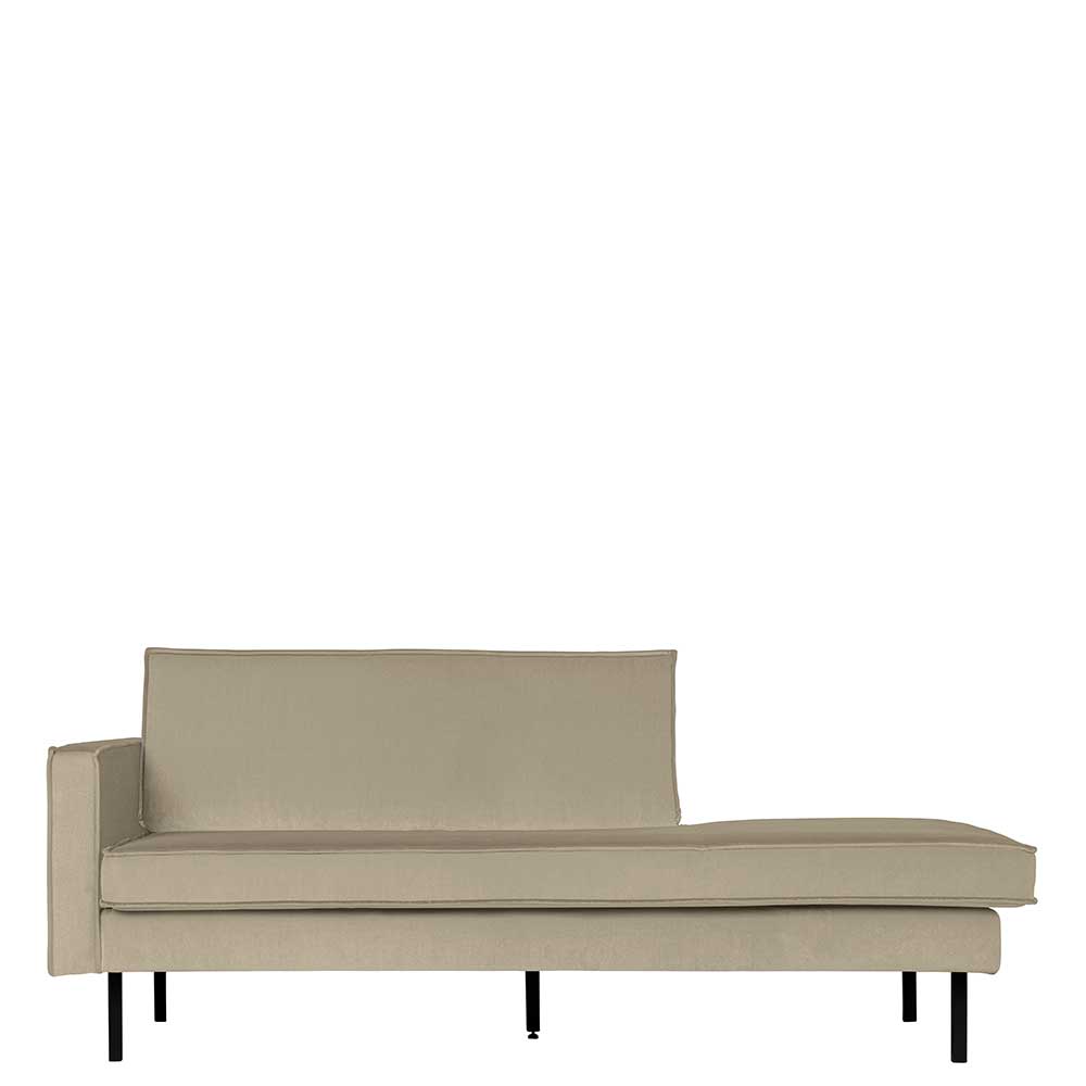 Zweisitzer Lounge Sofa aus Samt in Khaki - Afeiro
