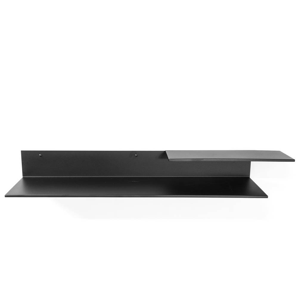119cm breites Design-Wandregal in Schwarz - Melina