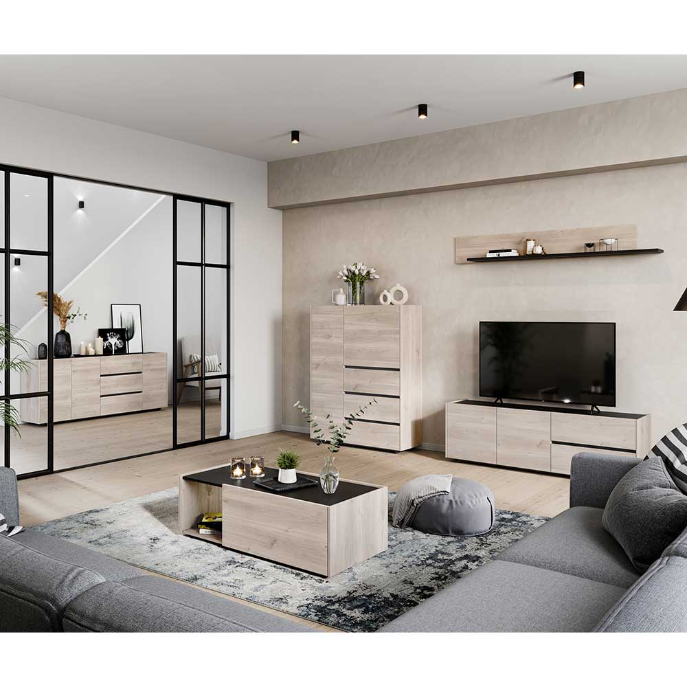Wohnzimmer Schränke & Tisch & Wandboard - Untonia (fünfteilig)