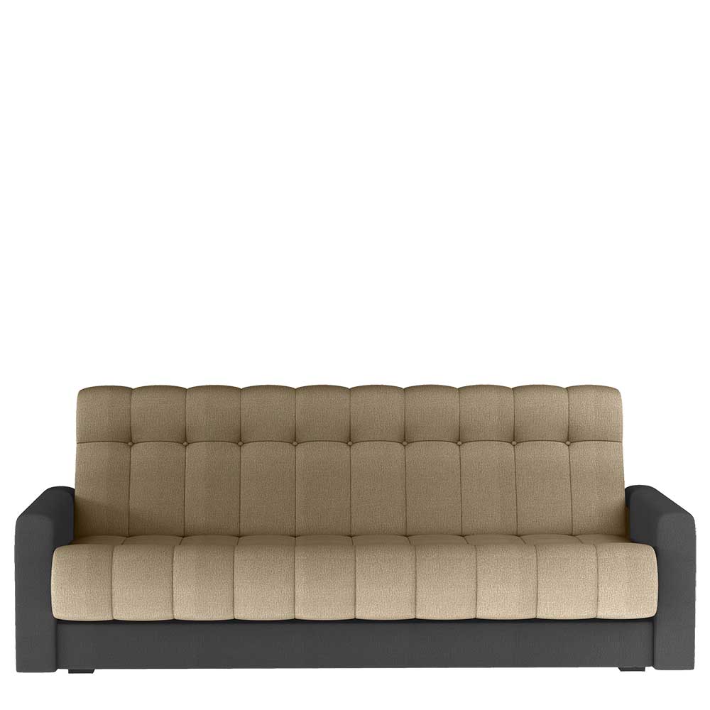 Klappsofa in Hellbraun und Dunkelgrau - Brasso